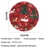 Productos Nuevos Transfronterizos Fiesta Navideña Suministros Festivos Platos de Papel Vasos de Papel Servilletas Absorbentes Decoración de Mesa Vajilla en Stock