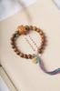 Pulseira corrente de sândalo verde natural DIY contas de Buda leitura homens e mulheres decorações tecidas texto brincadeira portátil seiko corda trançada