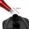 Al por mayor en stock portavasos de color para tinta de tatuaje vaso de color plástico negro 9 agujeros portavasos de color para tinta de tatuaje WS0197