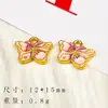 Estilo Chinês Método Antigo Gota de Ouro Pérola de Óleo Pingente Caractere Fu Pulseira de Borboleta Pulseira Colar Pingente Acessórios de Joias DIY