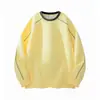 Sudadera de Estilo Americano Cleanfit para Hombre, Nueva Camisa Base Holgada de Cuello Redondo para Primavera y Otoño, Camiseta de Manga Larga de Color Sólido de Marca de Moda