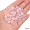 Vidro Rosa Transparente Cor Sólida Contas Redondas Contas de Cristal Roda de Contas Contas de Bambu Acessórios DIY Material Pulseira