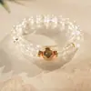 Pulsera de Cristal con Perlas de Cristal Natural Optimizada Pulsera Versátil de Nicho Joyería de Moda de Lujo Ligero Venta al por Mayor para Mujeres