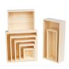 Gabinete de madera maciza para bolsas caja de madera caja de madera rectangular caja descubierta caja de regalo vintage artículos diversos Almacenamiento Privado