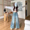 Jeans de Pierna Recta Talla Grande para Mujer 2024 Otoño e Invierno Nuevos para Chicas Gorditas Cuerpo en Forma de Pera Sueltos Cintura Alta Adelgazantes Pantalones de Pierna Ancha