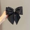 A história de Rose Liu Yifei Huang Yimei's High-end Satin Rhinestone Bow Spring Clip Hairpin Headwear