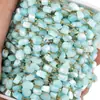 Cadena Asimétrica de Caracol Herradura 4-5mm que Conserva el Color Cadena Hecha a Mano Cadena de Cuentas con Concha de Ojo de Gato de Acero Inoxidable Accesorios para Joyería DIY