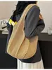 Popular Bolso de Mano Tejido para Mujer de Verano, Bolso de Malla Elegante y Moderno de un Solo Hombro para Viajes a la Costa, Tejido de Paja