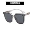 Gafas de sol con forma de uña de arroz, nuevas gafas de sol redondas para mujer, gafas de sol con sentido avanzado, gafas de sol huecas personalizadas populares en Internet, de moda.