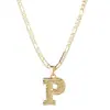 Amazon Transfronterizo Nuevo Collar de 26 Letras Collar con Colgante de Letra Cadena Extendida de Clip de Papel Joyería Gótica para Mujeres