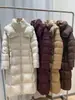 Serie de Lujo Ligero de Gama Alta 90% plumón Chaqueta Larga de plumón 2025 Nuevo Invierno Engrosada Ceñida Petite Plumón de Pato Blanco