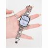 Estilo Tweed Metal Fila Sencilla Cadena de Mezclilla Correa Nueva para Mujer Adecuada para Apple Watch Iwatch7Se Generación S8Ultra Correa de Reloj