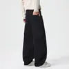 Jeans de Color Sólido Estilo Old Money para Hombre, Tendencia Otoñal 2026, Pantalones Casuales Holgados de Pierna Ancha Curvos