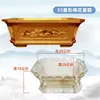 Molde para Vaso de Flor de Cimento Novo Grande Quadrado em Formato de Diamante Modelo de Vaso de Flor para Bonsai Feito à Mão Molde de Plástico para Preenchimento Inferior