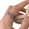 Corea del Sur Dongdaemun anillo de corazón hueco de plata lisa para mujer retro celebridad de internet anillo abierto puesto marea anillo para dedo índice