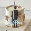 Decoración de Pastel de Acrílico Estilo Transfronterizo Personalizada para Temporada de Graduación Color UV Impreso en Acrílico Decoración de Pastel de Doctor Hombre Enchufe