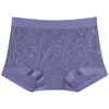Bragas de Malla Sexy con Encaje, Transpirables, Estilo Nacional Chino, Bordes Lisos, Ajustadas a la Cadera, Cintura Media-Alta para Mujer