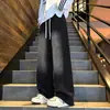 Jeans de Mezclilla Lavada con Degradado de Calle Alta Americana para Hombre Estilo de Marca Tendencia Otoño Pantalones de Pierna Recta Amplia Pierna Larga
