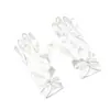 Guantes Cortos de Satén con Perlas para Mujer, Guantes de Muñeca para Boda, Vestido de Noche, Guantes de Novia, Guantes de Muñeca para Ópera, Guantes para Banquete