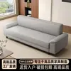 Sofá nuevo de tela resistente a los arañazos de gato para sala de estar, diseño simple de líneas rectas, adecuado para apartamentos, propiedades de alquiler, opciones de dos y tres plazas, sofá de cuero para oficina