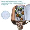 Mochila Popular Transfronteriza Personalizada Set de Vajilla Estilo Camping Bolsa de Picnic Bolsa de Hielo Refrigerada Aislada Mochila Multifuncional para Vino Tinto