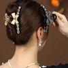 Arco de diamante completo de luxo leve Grande clipe de cabelo de alta qualidade Novo estilo de cabeça traseira strass grampo de cabelo feminino