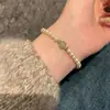 Textura Suave Brilho Forte Pulseira de Pérolas Perfeitamente Redondas para Mulheres Pulseira de Pedras Naturais com Contas Temperamento Simples Versátil Retro Sensação de Alto Padrão