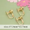 Chapado Eléctrico Oro Real 18K Sin Dolor Invisible Oreja Sin Agujero Clip para Oreja Convertidor de Aguja para Oreja Accesorios para Pendientes diy Productos Semi-acabados