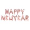 Set de Globos de Película de Aluminio de 16 pulgadas Feliz Año Nuevo Letra Feliz Año Nuevo Decoración para Reunión Anual del Día de Año Nuevo