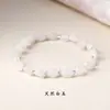Pulseira Original de Pedra Natural com Contas Irregulares, Design Único de Verão com Cristal de Cabelo Colorido e Pedras Trituradas de Formato Aleatório