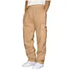 Pantalones Deportivos Casuales Transfronterizos Diseño de Pierna-dedo Multibolsillo Botón de Cordón Verde Militar Sueltos para Hombre