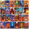 Precio Fijo50 Piezas de Compra Directa Transfronteriza Tarjetas de Murciélago Casa Embrujada Fiesta de Halloween Tarjetas Postales Tarjetas Festivas