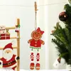 Decoraciones Navideñas Nuevas Transfronterizas Colgantes para Árbol de Navidad Regalos Pareja de Madera Hombre de Jengibre Colgante Pequeño de Piernas Largas