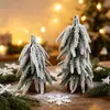 Mini Árbol de Navidad Adornos de Escritorio Pantalla de Ventana de Casa Decoración de Micro Paisaje Cedro Artificial Regalo de Navidad Árbol Pe Pequeño