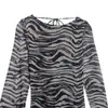 Comercio Exterior 2026 Otoño Nuevo Estilo Europeo y Americano Moda Femenina Sexy Chica Caliente Vestido de Malla de Seda Estampado 5039846