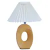 Lámpara de mesa con pantalla de concha de escamas de dragón estilo vintage para dormitorio, mesita de noche, lámpara ambiental cerámica con veta de madera de diseño estilo wabi-sabi