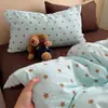 Juego de ropa de cama de cuatro piezas estilo americano con patrón de estrellas, algodón puro, algodón lavado, grado A, juego de sábana y funda de edredón 2026, adecuado para dormitorios de estudiantes, juego de tres piezas