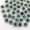 En Stock 8/10/12mm Doble Capa Girasol Pedrería Flor Redonda Placa Flor de Pedrería Hebilla de Pedrería Lazo Hecho a Mano Materiales para Accesorios de Cabello DIY