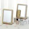 Espejo Pequeño Transfronterizo, Espejo de Maquillaje Mini Simple, Espejo Portátil, Espejo de Maquillaje de Escritorio para Mujer, Espejo de Maquillaje Portátil Plegable