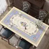 Jogo Americano de Mesa de Jantar de Luxo Estilo Europeu, Toalha de Mesa de Couro, Impermeável, à Prova de Óleo, Lavável, Retangular, Protetor de Superfície de Mesa de Centro Resistente ao Calor