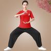 Roupa de Tai Chi Roupa de Prática de Tai Chi Roupa de Artes Marciais de Estilo Chinês Feminina Ternos Masculinos e Femininos Roupa de Performance Roupa de Fitness Primavera e Verão