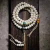 Atacado de fábrica Raiz de Bodhi Jade Branco Contas de Buda 108 jade branco pulseira de jogar para homens rosário pulseira feminina personalidade