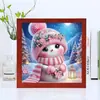 1 Pieza 30*30cm Bricolaje Exquisito Muñeco de Nieve Forma Especial Diamante Brillante Diamante 5D Set de Pintura Diamante, Pintura Decorativa de Arte sin Marco