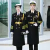 Casaco de Lã para Guarda de Segurança Jaqueta de Uniforme de Inverno Roupa de Trabalho para Gerenciamento de Propriedade Comunitária Casaco Longo com Acolchoado de Algodão Unissex