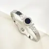 Pulseira de Aço Titânio com Diamantes Redondos Design de Nicho de Alta Qualidade Joias Estilo Frio Simples Estilo Coreano Personalidade