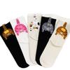 Calcetines de Pareja de Primavera y Verano, Lindos Calcetines Versátiles de Media Caña para Mujer, Calcetines para Todas las Estaciones, Gato de Dibujos Animados Dingdang Huevo Ins Estilo Japonés