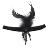 Nueva Diadema Vintage 2023 Diadema para el Cabello con Plumas y Diamantes Estilo Europeo y Americano Accesorios para Disfraces de Máscaras Diadema para el Cabello de Mujer
