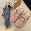 Novos Estilos de Sapatos Mary Jane, Sandálias e Chinelos para a Primavera e Verão de 2025, Sapatos Birkenstock Franceses de Solado Macio, Meia-Chinelos com Biqueira para Mulheres Usarem na Rua