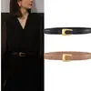 Cinturón Mujer Nuevo Cinturón de Cuero Genuino Versátil Decorativo Traje Diseño de Moda Nicho Fabricante de Piel de Vaca Mayoreo