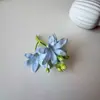 3 cabezas de flores artificiales de lirio de rocío, kit de materiales para manualidades, accesorios para el cabello, coronas de flores, accesorios para decoración de paredes, venta al por mayor transfronteriza.